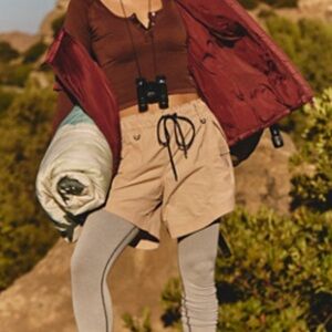 Free People - In The Wild Long Hike Shorts - Dusty Rose - Sz Medium